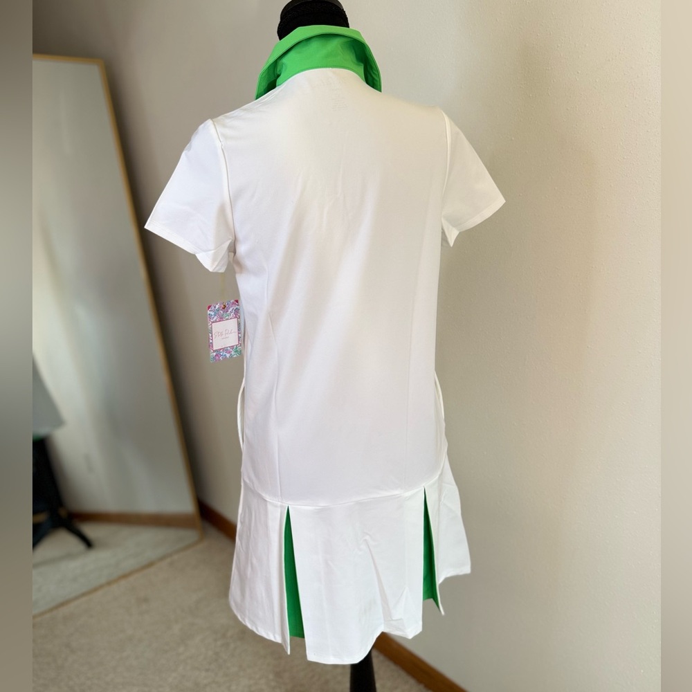 Stella Parker Sport Golf Dress XS White Green Tennis UPF 50 NWT - Picture 4 of 10